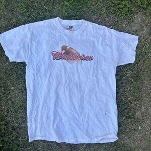 Budweiser Men's White T-shirt